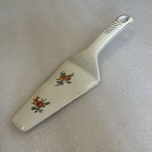 Vintage Made In Japan Marked Floral Pie Cake Server